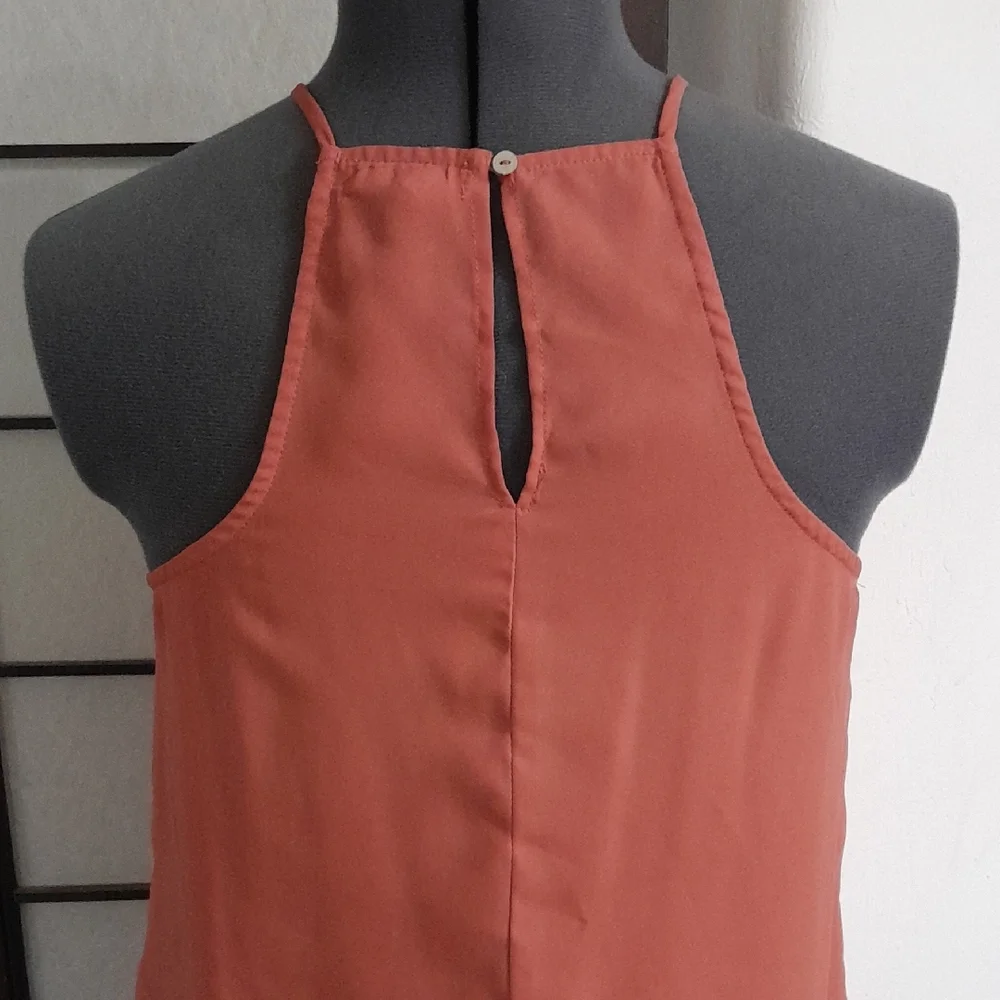 Orange Embellished Camisole with Cut-Out Neckline - Picture 4 of 4